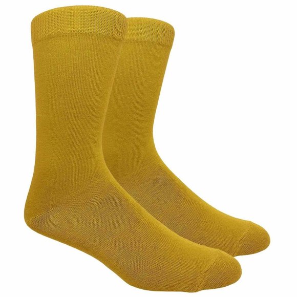 Men's Mustard Color Solid Socks - Picture 1 of 1